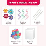 Poke-In Craft Flower Crowns, Poke Art for Kids Ages 4-8, Punch Tufting Kit for Mess-Free Fun