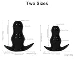 Hollow Anal Plug 2Pcs Set, Vagina Expander Tunnel Transparent Anus Dilation Dilator Bdsm Games, Butt Plugs Training Set, Use For Ass Tunnel Prostate Massager Sex Toys (Black)
