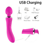 Sex Toys Double End Vibrator Handheld Massager Wand (Pink)