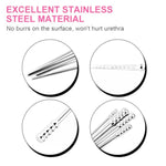 Stainless Steel Urethral Plug for Men - Graduated Penis Plug with Smooth Tapered Tip and Easy Insertion