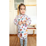 Kids Art Smock Waterproof Toddler Painting Apron Long Sleeve Adjustable Neck Reusable Washable