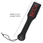 Spanking Paddle Bitch Sm Sex Paddle 12.6Inch Faux Leather Slapper Paddle Fetish Erotic Sex Toy For Women Men Adults Couples Lovers Beginner Bdsm Sex Game Role Play Sex Bondage Bed Restraints
