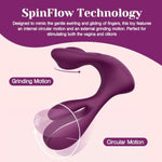 Wearable Vibrator For Women – Dual Stimulation Sex Toy With Clitoral Grinding & G-Spot Rotation, 10 Vibration Modes, 3 Rotation Speeds, Remote Control Adult Toys For Female Couples Play