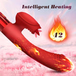 Womens Sex Toys G Spot Vibrator,Mini Vibrator With 10 Tongue Licking & 10 Vibration Mode,Bullet Vibrators Clitoral Stimulator Vibrating Dildo Adult Sex Toys For Women,Heating Waterproof & Rechargeable