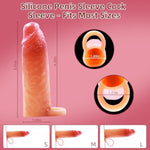 Penis Sleeve Cock Sleeve Extender - Realistic Soft Silicone Penis Enlarger Penis Ring,Mens Sex Toys Penis Cuff Thickened Testicle Ring Male Adult Toys, Penis Extender And Penis Enlarger For Men