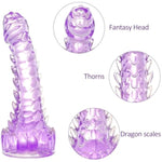 Dragon Dildo,7.8In Purple Dildo Monster Dildo With Suction Cup For Hand-Free Play,Fantasy Dildo Jelly Dildo Adult Sex Toys For Women Men And Couples