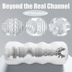 Male Masturbator Sex Toys - Pocket Pussy Stroker, Tpe Male Masturbation Sleeve With 3D Textured, Penis Training Blowjob Sex Toy For Men With Storage Box (White)