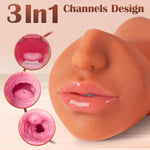 3 In 1 Male Masturbator Pocket Pussy, 3D Textured Male Sex Toys With Sexy Mouth Realistic Vagina And Tight Anus, Sex Doll Stroker Adult Toys For Men