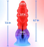7.5 inch Girth Huge Dildo Silicone Animal Anal Dildo with Strong Suction Cup, Thrusting Knot Dildos G Spot Dildos Anal Toys for Women Men, Fantasy Colorful Dildos Adult Sex Toys for Couples Gay Les