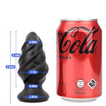 Silicone Anal Butt Plug Anal Dilator for Adult Anal Training Anal Sex Toys with Raised Lines Anal Stretcher Trainer with Strong Suction Cup Anal Sex Toys for Women Men (S)