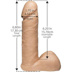 Doc Johnson Vac-U-Lock - The Realistic Dildo - 6 Inch ULTRASKYN - F-Machine and Vac-U-Lock Harness Compatible - for Adults Only, Vanilla