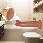 Double Silicone Realistic Dildos Sex Toys Movable Foreskin Realistic Penis Dildos Soft Lifelike Anal Dildo Penis With Strong Suction Cup For Women Men Couple Thick Dildo Anal Sex Toys