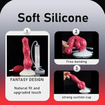 Simulation Squirting Dildo 8.26 Inches Strong Suction Cup Fantasy Knot Dildo Toys For Men And Women