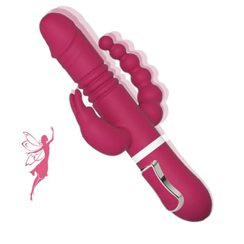 Rabbit Vibrator G Spot Vibrator Waterproof Realistic Silicone Dildo With 10 Vibrating Modes Sex Toys For Women For Body Rechargeable