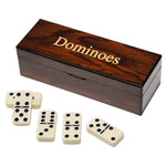 Double 6 Dominoes Gift Set 28 Tiles With Spinner In Wooden Box