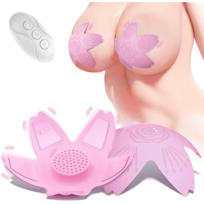 Nipple Toys Vibrator Adult Sex Toys For Women, Bdsm Couples Sex Toys Adult Toys & Games With 9 Vibration Modes, Female Wearable Adjustable Remote Control Sex Pleasure Toys With Adhesive Stickers