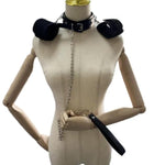 Bdsm Bondage Anal Hook, Neck To Wrist Adjustable Restraints Kit, Fetish Leather Restraints Kit Including Anal Trainer, Handcuffs & Chain Leash Collar, Sm Sex Toys Bed Games Accessories For Couples