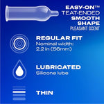 Durex Extra Sensitive Lubricated Ultra Thin Premium Condoms, Regular Fit, 12 Count