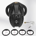 Micro Chastity Cage Male Cock Cage Small Chastity Cage Chastity Devices Sissy Penis Cage For Men Flat Plastic Bdsm Cage A601 (Ultra-Micro,Bending Ring)