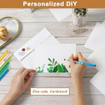 100 Packs White Single Panel Blank Cards and Envelopes 5 x 7