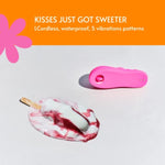 Sweet Vibes Kissed Smooth Silicone Massager, 10 Vibrating Modes, Whisper Quiet, Usb Rechargeable, Flexible Grip (Pink)