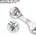 Glass Pleasure Wand, Crystal Double-Ended Mushroom Head Anal Butt Plug For G-Spot Stimulation Sex Toys Adult Products(B)