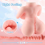 1.2Lb Mini Sex Doll Male Masturbator, Female Torso Pocket Pussy Adult Love Doll With 3D Beads Realistic Vaginal Sex Toy Men,Small Sex Stroker For Men With Big Boobs Butt Soft Vagina Textured