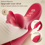 Thrusting Vibrator Dildo Sex Toys - 5In1 App Control Women Adult Toys With Heating, 9×10 Modes Rabbit Vibrators For Clitoral G Spot Stimulation, Couples Female Rose Sex Toy For Vagina Anal