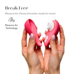 Liberty 2 Pink Pleasure Air Clitoris Sucker With Travel Case & Pjur Aqua Water Based Personal Lubricant 3.4 Fl Oz - Female Sex Toys Bundle