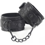Handcuffs Pu Leather Bondage Restraints Toys Bdsm Sex Toys Adjustable Ankle And Wrist For Adult Couples Lace Decorations