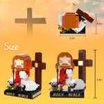 Jesus Building Block Sets,Holy Bible Building Set,The Shepherd God,Jesus Building Brick Set,Bible Story,Jesus Figures Builiding Set,Easter, Christmas,Christian Gift For Adults And Kids Age 6+(338Pcs)