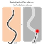 Silicone Penis Plug Dilators Male Sex Toy, Urethra Sound Penis Toys Chastity Device Men Sex Toy With Rinser, Penis Masturbator Sex Toys - Catheters & Sounds, Penis Stretcher Trainer Adult Toys For Men
