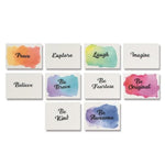 100 Pcs Watercolor Velvet Resist Art Prints, 4 x 6 Inch, 10 Designs