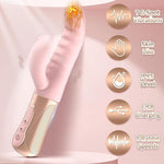 Rabbit Vibrator Sex Toys for Women - G Spot Clitoral Anal Dildo Vibrator with 7 Vibrating Modes & 6 Clit Speeds,Female Vibrator Wand Anal Nipples Stimulation Adult Sex Toys for Women Blush Pink