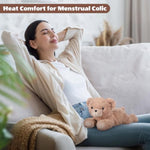 Heatable & Coolable Brown Teddy Bear Stuffed Animal, Microwavable Stuffed Animal Heating Pad For Period Discomfort, Stuffed Teddy Bear Plush For Warmth & Comfort, Brown Bear Gifts For Kid