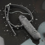 Silicone Gag Hollow Penis Open Mouth Gag Double-Ended Realistic Dildo Mouth Plug With Lock Oral Sex Bdsm Bondage Restraints Adult Sex Toy