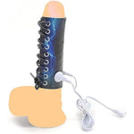 20 Levels Of Electric Shock Strength Leather Adjustable Size Penis Ring Male Masturbation Training Electric Shock Cock Ring