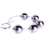 Metal Anal Beads Butt Bead With 5 Anal Pull Balls String Rope Bdsm Fetish Anal Dilator Couples Flirting Vaginal Balls Anal Trainer Adult Sex Toys Sm Sex Love Tools For Men Women(Silver)