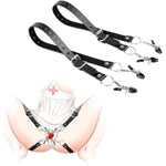 Nipple Labia Clit Clamps Nipple And Vaginal Clamps Sex Toys Adjustable Leather Sm Bondage Set Restraints Kit For Beginners Couples Adults Women