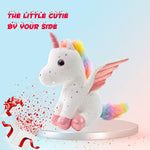 8" Unicorn Stuffed Animal - Cute Plush Toy Gift For 3-8 Years Old Girls, Soft Birthday Present For Baby, Toddler, Kids, Decor (White)