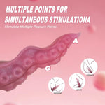 Octopus Tentacle Silicone Butt Plug, Ergonomic Design, Body-Safe Material, Tapered Tip, Anchor-Shaped Base, Comfortable For Beginners & Advanced Users, 3 Sizes, Red (S)