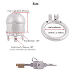 Penis Ring Virginity Lock Stainless Steel Chastity Belt Adult Game Sex Toy D740 (40Mm S Size)