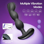 Vibrating Gradual Anal Beads Butt Plug for Men Women Beginner-Friendly Prostate Massager Anal Plug Adult Sex Toys APP Remote Control Anal Toys with 9 Vibration