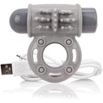 Charged Owow Vooom Mini Vibe – Grey Vibrating Cock Ring For Men – Reusable Penis Ring Vibrator, Couples Sex Toy, Enhances Pleasure & Erection – Waterproof Silicone –