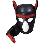 Neoprene Bondage Fetish Puppy Mask, Black Full Face Breathable Restraint Head Hood, Sex Toys, For Unisex Adults Couples, Bdsm/Lgbt Cosplay Halloween Masquerade Mask