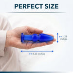 Blue Glass Anal Sex Toy for Men and Women, Crystal Anal Plug with Ultra Smooth Finish