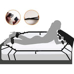 Bdsm Bondage Straps Kit Bed Sex Toy For Couple Sm Game With Handcuffs,Bed Straps Restraints Adjustable Length No Need Of Helping 1 Minutes Quick Installation (Black)