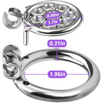 Flat Chastity Cage With Spiked, Stainless Steel Cock Cage With Lock Penis Exercise Cage Penis Restraints Bondage Bdsm Male Sex Toy Sm Bondage Gear Penis Punish For Male (1.96 Inch)