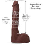 Doc Johnson Signature Series - Pressure - 10 Inch ULTRASKYN Dildo with Removable Vac-U-Lock Suction Cup - F-Machine & Harness Compatible - for Adults Only, Chocolate