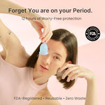 Menstrual Cups Set (Small & Large) Period Cup, Purple & Turquoise